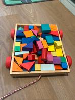 Gratis. Trek karretje incl blokjes, Ophalen, Gebruikt, Duw- of Trekspeelgoed