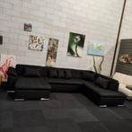 *SHOWROOMMODEL | Zwart | Hoekbank | Bank | Bankstel | Sofa, Stof, Overige maten, Hoekbank, Zo goed als nieuw