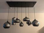 Hanglamp Smoke Glas 7-lichts Glazen Bollen, Huis en Inrichting, Ophalen, Zo goed als nieuw, Glas, Minder dan 50 cm