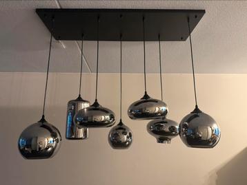 Hanglamp Smoke Glas 7-lichts Glazen Bollen beschikbaar voor biedingen