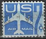 USA 1958/1960 - Yvert 50PA V - Getekend vliegtuig (ST), Postzegels en Munten, Verzenden, Gestempeld, Noord-Amerika