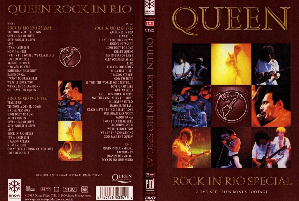 Queen rock in Rio 1985 special 2 DVD, Alle leeftijden, Verzenden, Nieuw in verpakking, Muziek en Concerten
