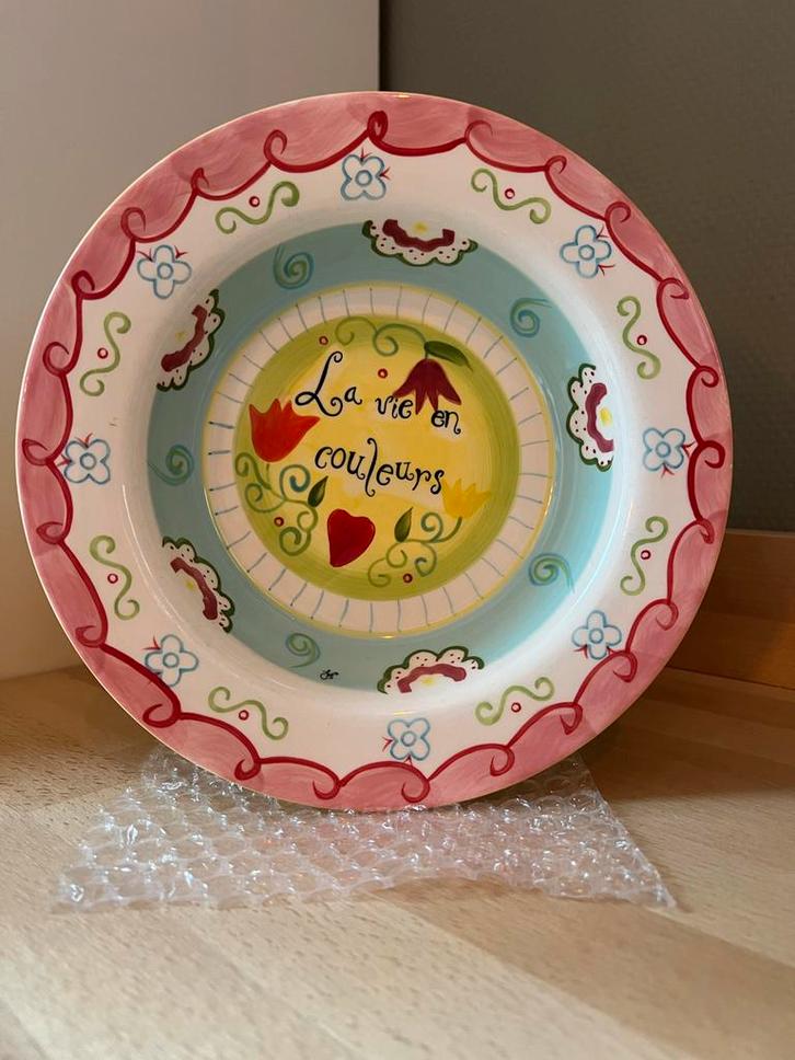 Jet ter Steege C'est la vie diepe borden (6 stuks), Huis en Inrichting, Keuken | Servies, Gebruikt, Bord(en), Overige stijlen