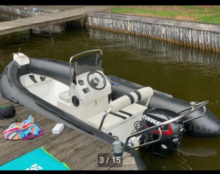 Rubberboot 5 meter inc trailer evt. Ligplaats, Watersport en Boten, Overige Watersport en Boten, Gebruikt, Ophalen of Verzenden