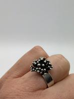 C280 Prachtige zilveren sputnik ring (verstelbaar), Ophalen of Verzenden, X, Dame, Zilver