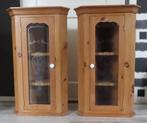 2 Oud grenen hoekhangkastjes, Antiek en Kunst, Antiek | Meubels | Stoelen en Banken, Ophalen