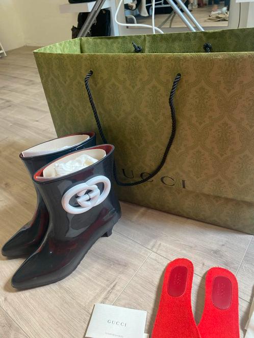 Gucci Regenlaarzen Zwart maat 36, Kleding | Dames, Schoenen, Zo goed als nieuw, Regenlaarzen, Zwart, Ophalen of Verzenden