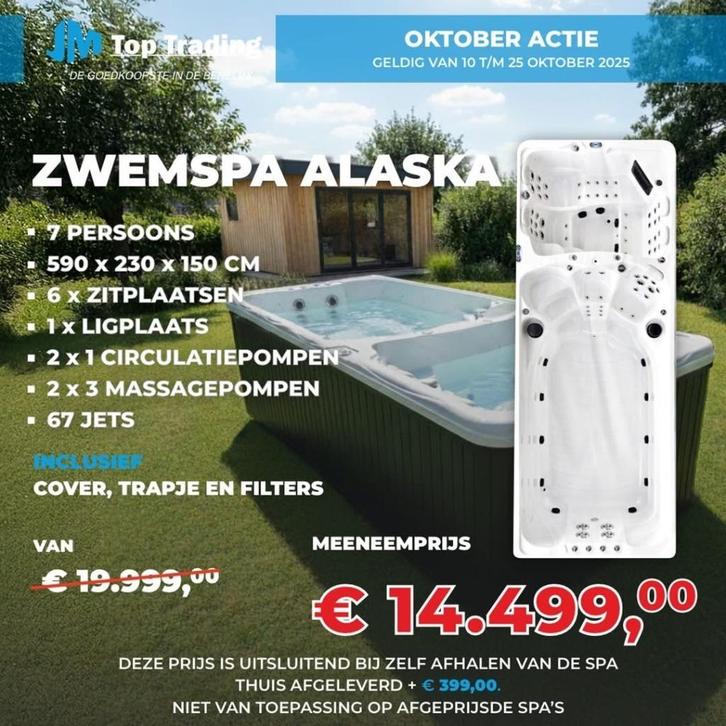 Aqualife Zwemspa Alaska - oktober actie!!, Tuin en Terras, Zwembad-toebehoren, Nieuw, Overige typen, Ophalen