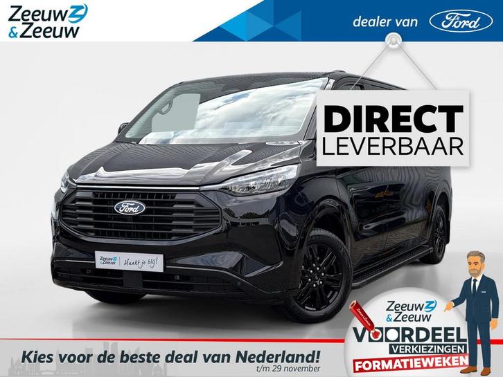 Ford Transit Custom 320 2.5 PHEV L2H1 Black Platinum DC | VO, Auto's, Bestelauto's, Bedrijf, Te koop, 360° camera, ABS, Achteruitrijcamera