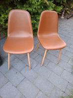 Eetkamerstoel Jenstrup cognac, Huis en Inrichting, Stoelen, Ophalen, Twee, Bruin, Leer