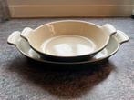 Le Creuset set ovenschalen groen 18 cm en 24 cm, Ophalen of Verzenden, Zo goed als nieuw, Overige materialen, Overige typen