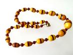 Art Deco ketting butterscotch cherry amber goud, Ophalen of Verzenden, Overige materialen, Ketting