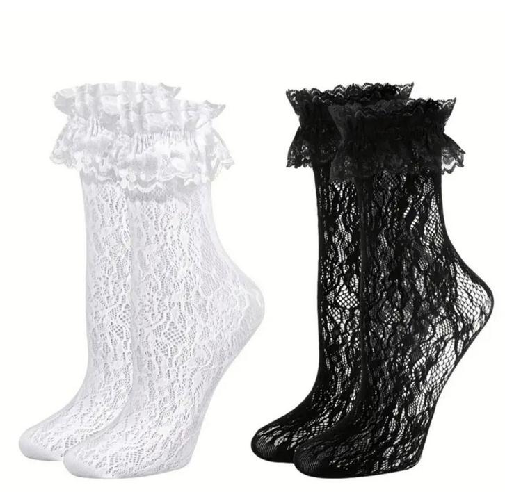 Kanten Sokjes - Romantisch & Stijlvol!, Kleding | Dames, Sokken en Kousen, Nieuw, Sokken en Kniesokken, Wit, Ophalen of Verzenden