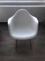 Witte schommelstoel, Huis en Inrichting, Stoelen, Ophalen, Kunststof, Wit, Zo goed als nieuw