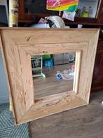 Grote Houten Spiegel, Huis en Inrichting, Woonaccessoires | Spiegels, Ophalen, Vierkant, Zo goed als nieuw, 75 tot 100 cm