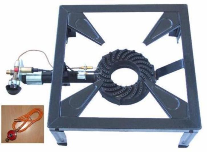 Wokbrander 10.5 kw - piëzo ontsteking en thermokoppel, Witgoed en Apparatuur, Kookplaten, Nieuw, Vrijstaand, Gas, 3 kookzones of minder