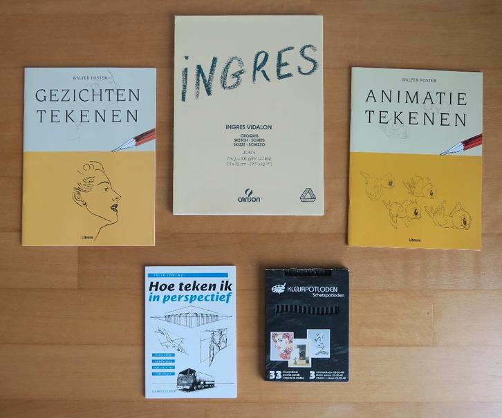 Teken set: oa Gezichten, animatie en perspectief tekenen, Hobby en Vrije tijd, Tekenen, Nieuw, Overige typen, Ophalen of Verzenden