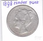 Zeldzame rijksdaalder 1898 zonder punt voor 975 euro., Postzegels en Munten, Munten | Nederland, Zilver, Ophalen of Verzenden