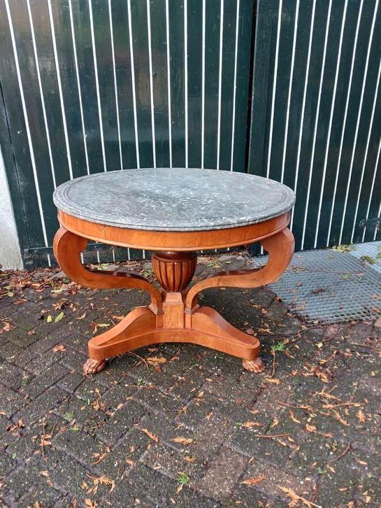 Gueridon of Tafel met marmer, Antiek en Kunst, Antiek | Meubels | Tafels, Ophalen