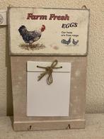 MUURBORD FRESH EGGS MET NOTITIEBLOK NIEUW, -, -, Nieuw, Ophalen of Verzenden