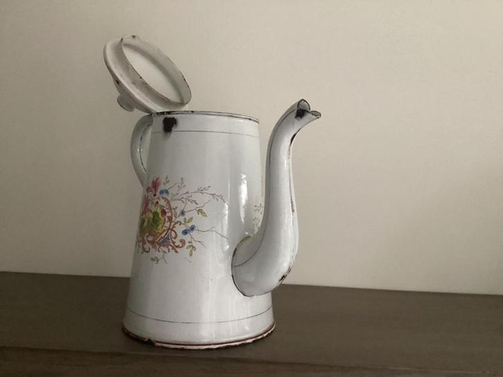 Antieke Emaille Koffiekan - Meer dan 100 jaar oud, Antiek en Kunst, Antiek | Emaille, Ophalen