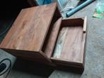 Houten Nachtkastje met Lade, Gebruikt, Minder dan 45 cm, Ophalen of Verzenden, Minder dan 55 cm