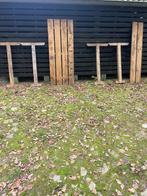 Picknick tafel en bankje eik, Ophalen, Nieuw, Rechthoekig, Hout
