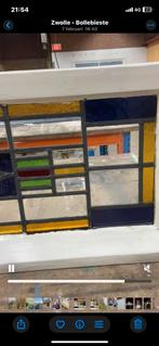 Glas in Lood Paneel - Antiek Decoratief Raam, Ophalen of Verzenden