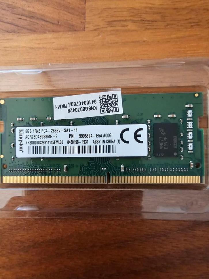 8GB Kingston DDR4 2666MHz Laptop RAM (SO-DIMM), Computers en Software, RAM geheugen, Zo goed als nieuw, Laptop, DDR4, Ophalen of Verzenden