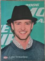 Mooie poster + oud materiaal JUSTIN TIMBERLAKE (O.A HITKRANT, Rechthoekig Staand, A4 of kleiner, Ophalen of Verzenden, Zo goed als nieuw