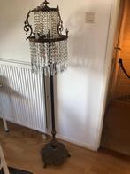 Staande lamp koper en kristal, Huis en Inrichting, Lampen | Vloerlampen, Ophalen, 150 tot 200 cm