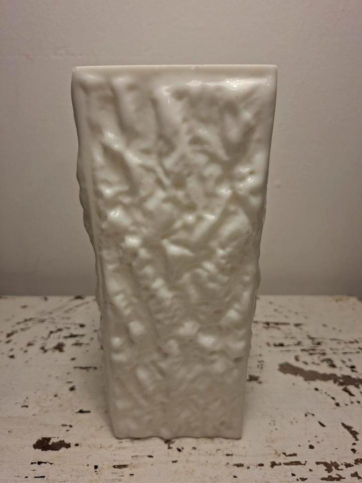Witte boomschors vaas Ingrid Glashütte, Antiek en Kunst, Antiek | Vazen, Ophalen of Verzenden