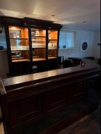 Prachtige houten bar met achterkast, Ophalen, Gebruikt