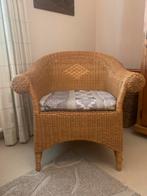 Zeer mooie Rotan stoel met kussen, Huis en Inrichting, Fauteuils, Ophalen, Zo goed als nieuw