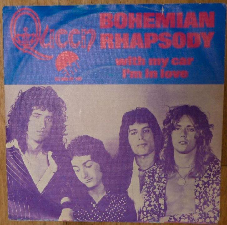 45 toeren single QUEEN bohemian rhapsody (14)   TOP 2000 NR1, Cd's en Dvd's, Vinyl Singles, Zo goed als nieuw, Single, Pop, 7 inch