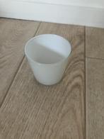 Glazen potje voor waxinelichtje of plantje, Tuin en Terras, Bloempotten, Gebruikt, Rond, Ophalen of Verzenden, Aardewerk