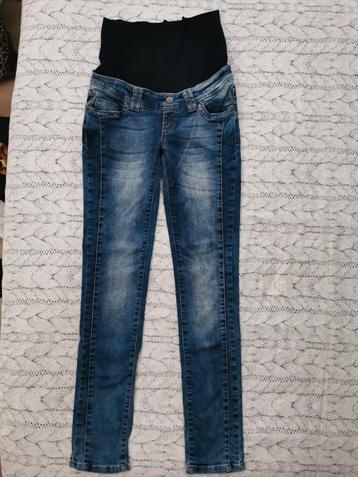 Zwangerschap broek, blauw, jeans, Prenatal mama, maat 34