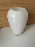 Witte Glazen Vaas, Huis en Inrichting, Woonaccessoires | Vazen, Ophalen, Wit, Minder dan 50 cm, Glas