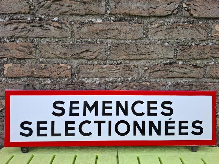 Emaillebord semences selectionnees, Antiek en Kunst, Antiek | Emaille, Ophalen of Verzenden