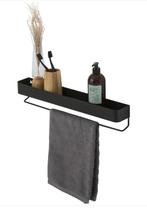Handdoekrek sealskin Brix zwart, Ophalen, Nieuw, Zwart, Handdoekenrek