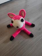 Knuffel bambi roze 25 cm, Ophalen of Verzenden, Zo goed als nieuw, Haken, Patroon of Boek