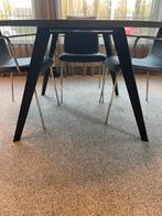 WEG = WEG! trendy eettafel /vergadertafel + 4 stoelen € 200, Huis en Inrichting, Ophalen, Rond, Zo goed als nieuw, Trendy