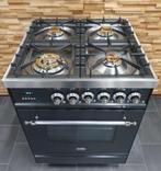 🔥Luxe Boretti Fornuis 60cm antraciet + rvs 1 oven 4 pits, Witgoed en Apparatuur, Fornuizen, Niet ingevuld, Niet ingevuld, Zo goed als nieuw