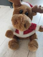 Kerst Rendier pluchen 25 cm hoog met muziek, Diversen, Kerst, Ophalen of Verzenden, Zo goed als nieuw