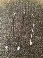 Set van 3 kettingen met stenen, Ophalen, Paars, Zo goed als nieuw, Steen of Mineraal