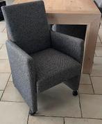 Eetkamerstoelen met wieltjes 6 stuks, Ophalen, Zo goed als nieuw, Grijs, Vijf, Zes of meer stoelen