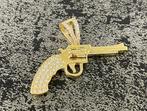 14 karaats gouden revolver hanger