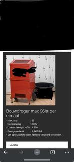 Bouwdroger, Ophalen, Gebruikt, Ventilator en Afzuiger