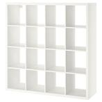 IKEA Kallax Kast 4x4 - Wit, Ophalen, Met plank(en), Kunststof, 150 tot 200 cm