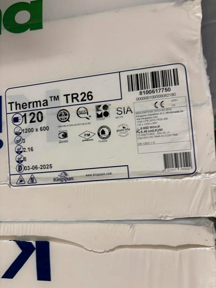 Kingspan PIR isolatieplaten, Doe-het-zelf en Verbouw, Isolatie en Afdichting, Nieuw, Vloerisolatie, Hardschuim (Pir), 8 tot 12 cm